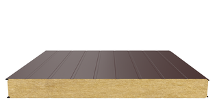 Стеновая сэндвич-панель (минеральная вата) 120 мм х 1190 мм (Накатка)