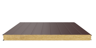 Стеновая сэндвич-панель (минеральная вата) 50 мм х 1000 мм (Накатка)